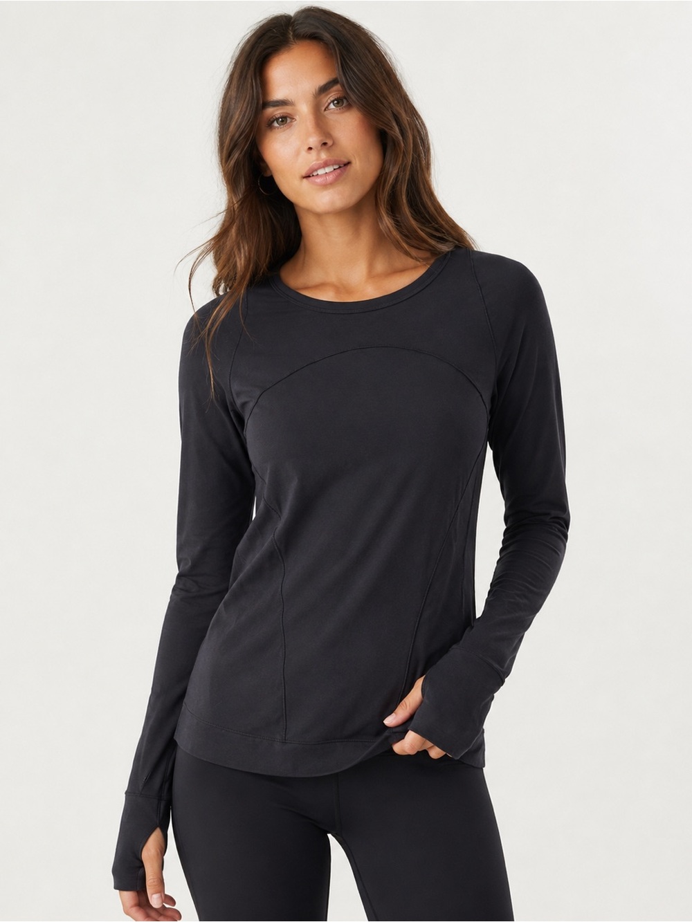 Lululemon Women's Black Long-Sleeve Performance Top